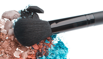 Image showing set of multicolor crushed eyeshadows