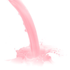 Image showing strawberry milk splash