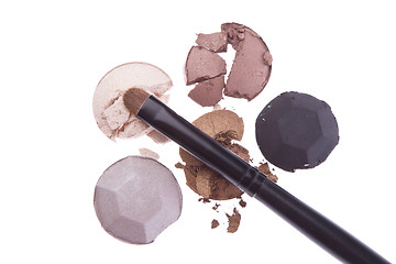 Image showing multicolored crushed eyeshadows