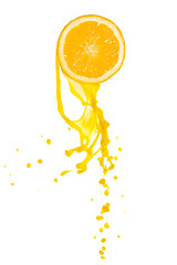 Image showing orange juice splash