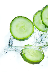 Image showing cucumber in water