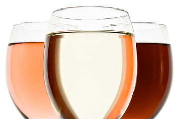 Image showing three wine glasses