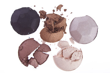 Image showing multicolored crushed eyeshadows