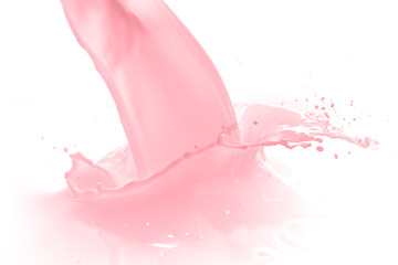 Image showing strawberry milk splash