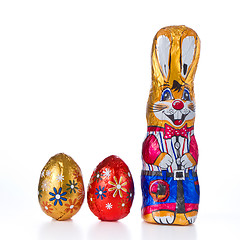 Image showing easter bunny with eggs