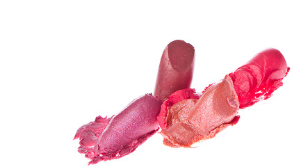 Image showing crushed lipsticks