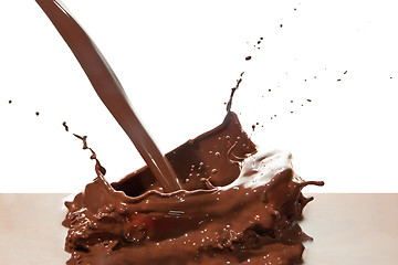 Image showing pouring chocolate