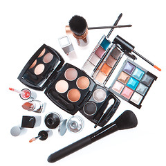 Image showing set of cosmetic makeup products