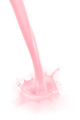 Image showing strawberry milk splash