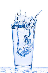 Image showing water splash in glass