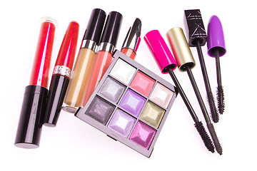 Image showing makeup set isolated