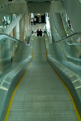 Image showing Escalators at airport
