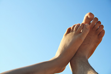 Image showing feet bask in the holiday