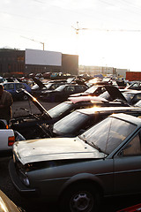 Image showing scrap yard for recycling cars