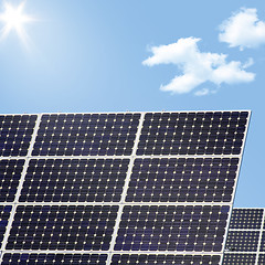 Image showing  solar panel and sun  