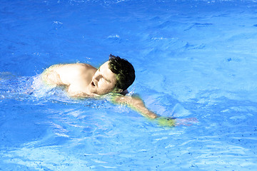 Image showing young sports swimmer in pool