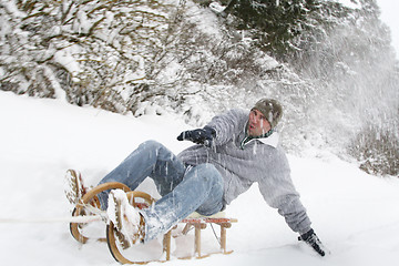 Image showing sledding