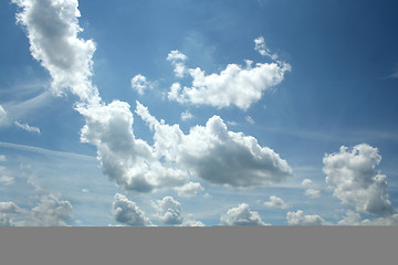 Image showing many clouds on blue sky