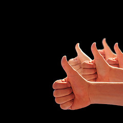 Image showing male hands on black background