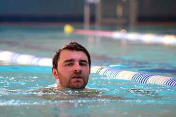 Image showing swimming training