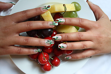 Image showing art nails design