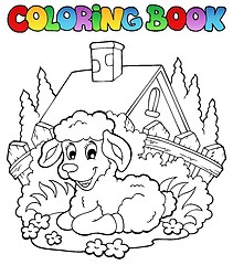 Image showing Coloring book spring theme 1