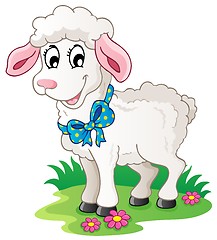 Image showing Cute cartoon lamb