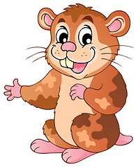 Image showing Cute cartoon hamster