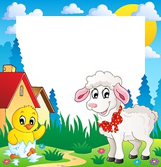 Image showing Frame with Easter theme 4