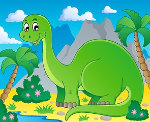 Image showing Scene with dinosaur 1