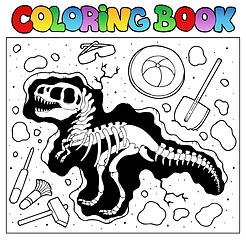 Image showing Coloring book with excavation site