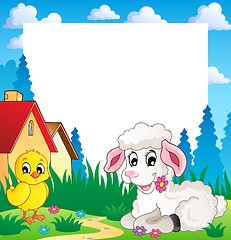 Image showing Frame with Easter theme 3