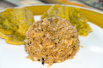 Image showing cangrejo sliced shredded crab crayfish food Colombia