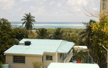 Image showing typical architecture Caribbean sea view San Andres Island Colomb