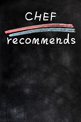 Image showing Menu of Chef recommends