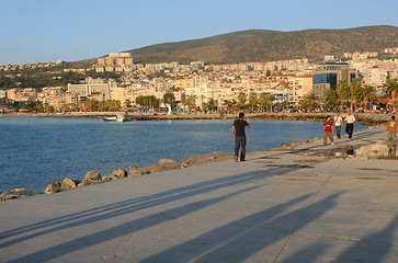 Image showing Town of Kusadasi in Turkey at Sunset