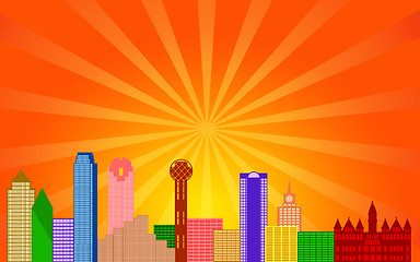 Image showing Dallas Texas City Skyline Panorama