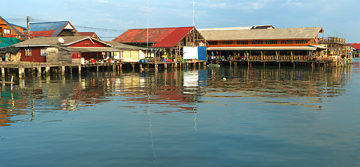Image showing Thai fishermans village
