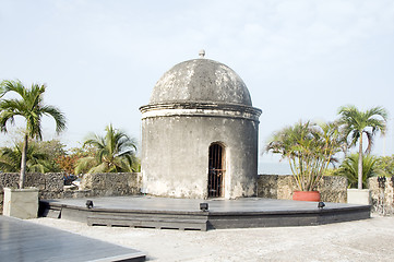 Image showing sentry box  lookout Cartagena de Indias Colombia South America