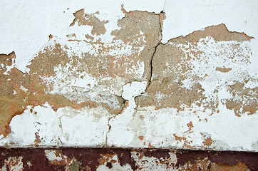 Image showing background of ancient abandoned old town wall