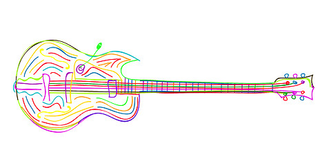 Image showing Electric guitar sketch