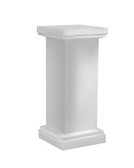 Image showing White pedestal