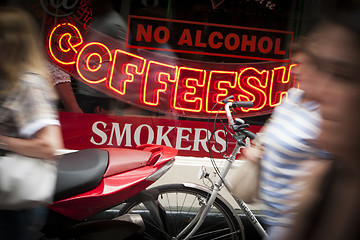 Image showing Dutch Coffeeshop window