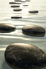 Image showing step stones black