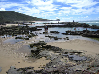 Image showing Rocky Beach, Fraser Island,  Australia