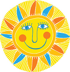 Image showing abstract smiling sun