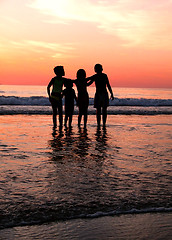 Image showing Childrens on the beach