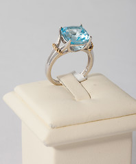 Image showing Ring with blue stone