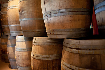 Image showing Wine barrels