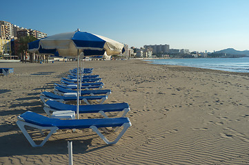 Image showing Deckchairs